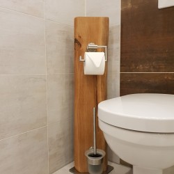 Kundenprojekt: Toilettenpapierhalter aus einer Eichenbohle!